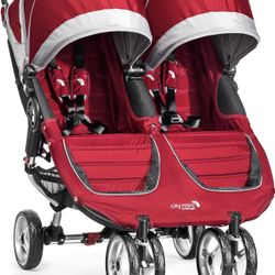 Red Citi Mini GT Double Stroller in good condition. Great for 