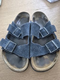 Navy Blue Suede Birkenstocks Fits Size 8 /8.5
