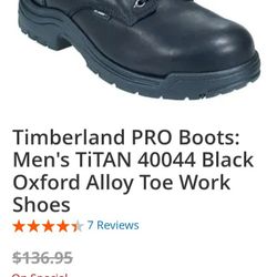 Timberland Pro Titan Steel Toes Size 12  Brand New $70 Firm