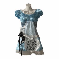 Alice In Wonderland DISNEY Adult Women’s Halloween Costume. Size Small (New) *Dress *Headband *Thigh High Socks.