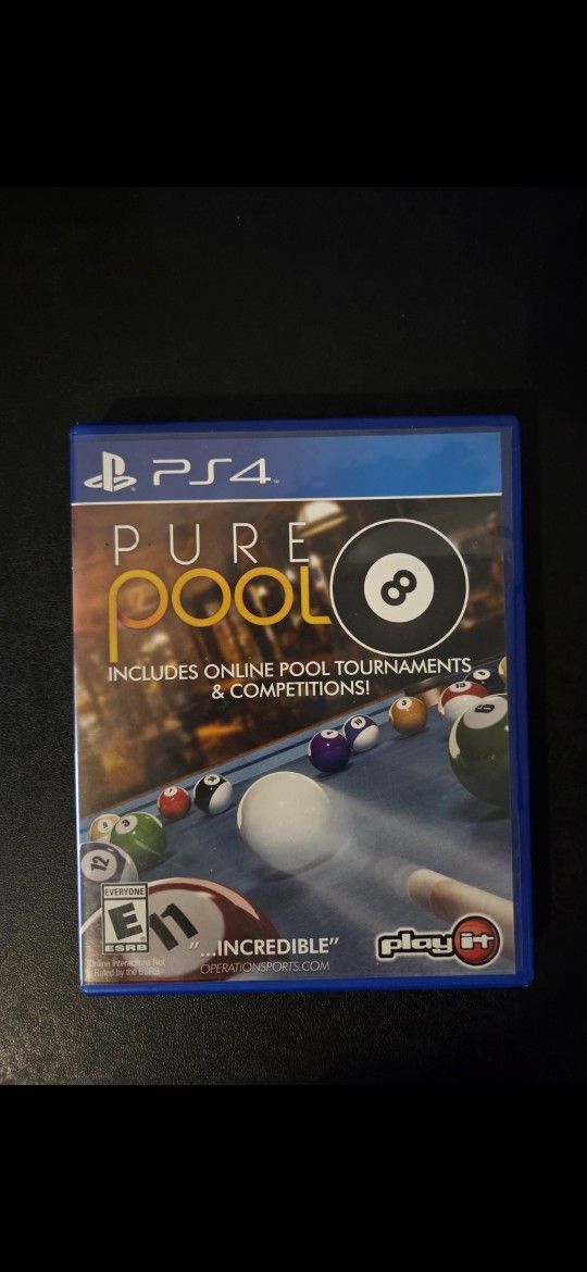PS4 Game- PURE POOL -Includes Online Pool Tournaments & Competitions