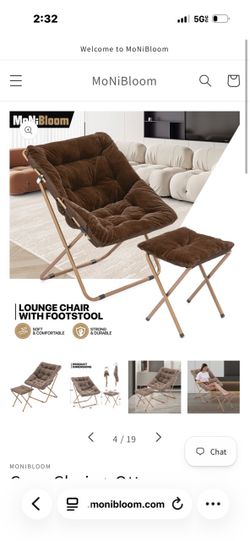 MoNiBloom Lounge Chair with Footstool
