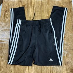 Adidas Black Tricot Track Pants Men’s Size Medium Training Pants Soccer Sweats