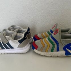 Boy Shoes Sneakers Adidas 2 Pairs Size US 9