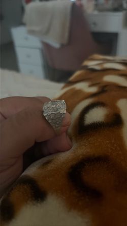Sentenario nugget silver ring