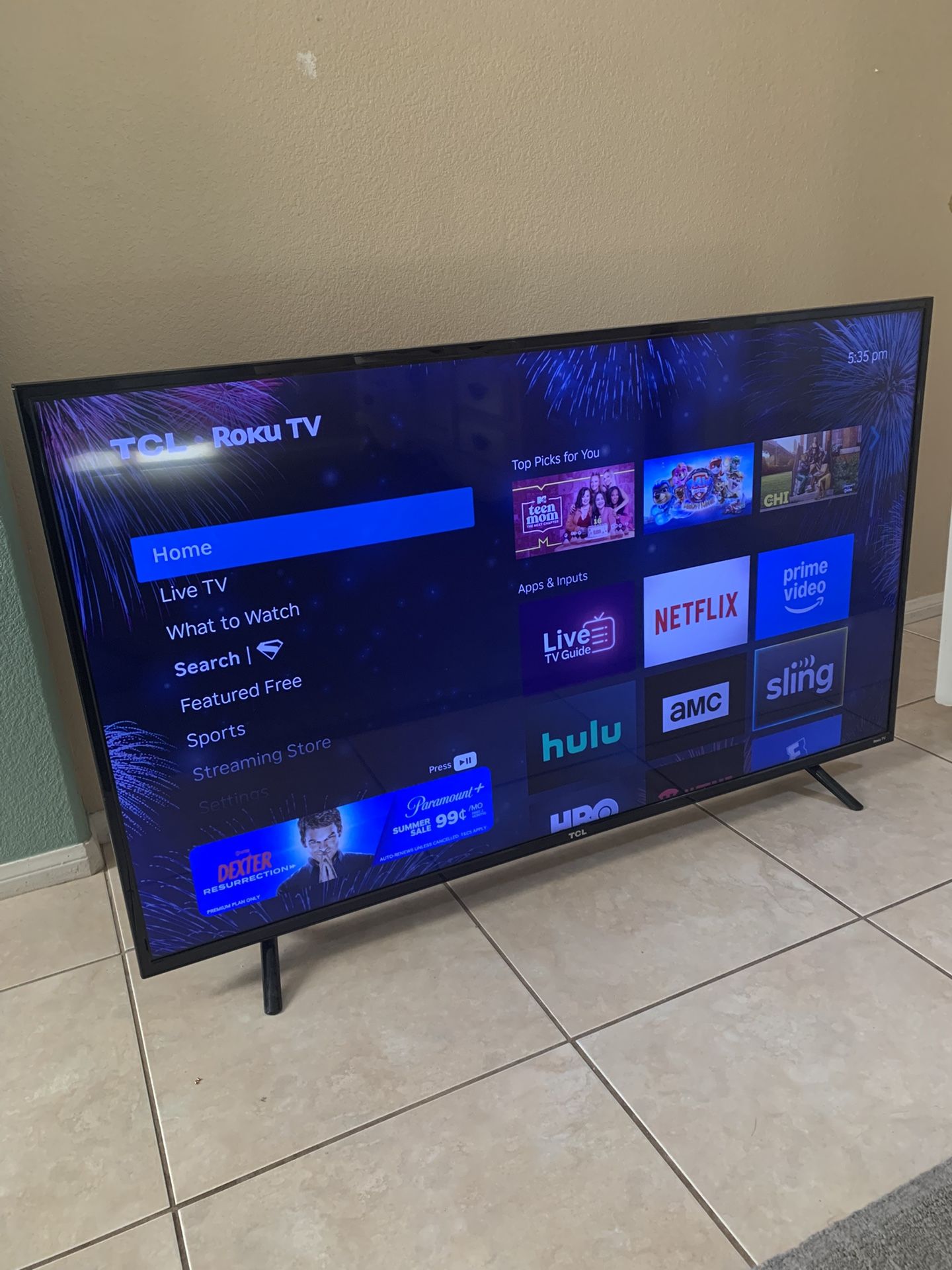 48” TCL Roku TV