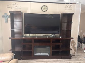 Entertainment Center With Fireplace