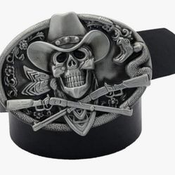New Cowboy skeleton belt buckle.  Approximately 3.75 in.  SHIPPING AVAILABLE 