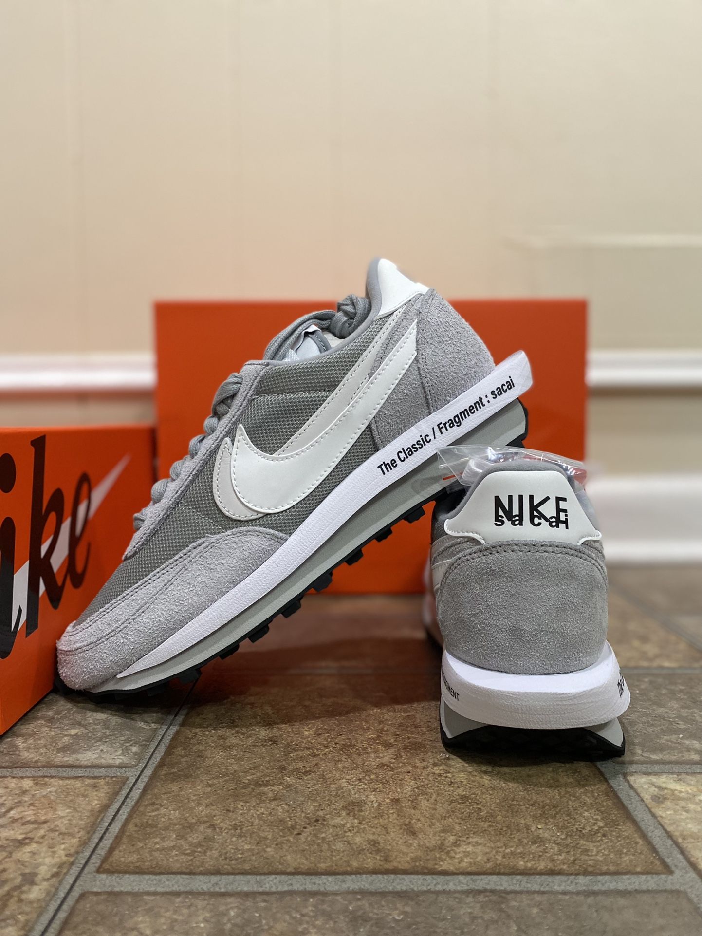 Nike LD Waffle Sacai Fragment Grey 