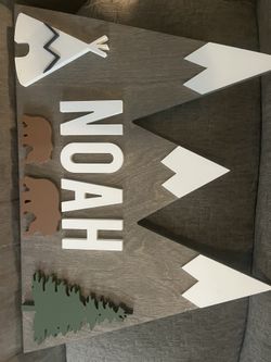 Wood Noah Sign