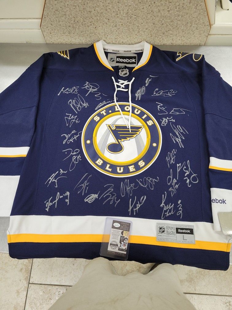2017 2018 Team Signed St Louis Blues Jersey 