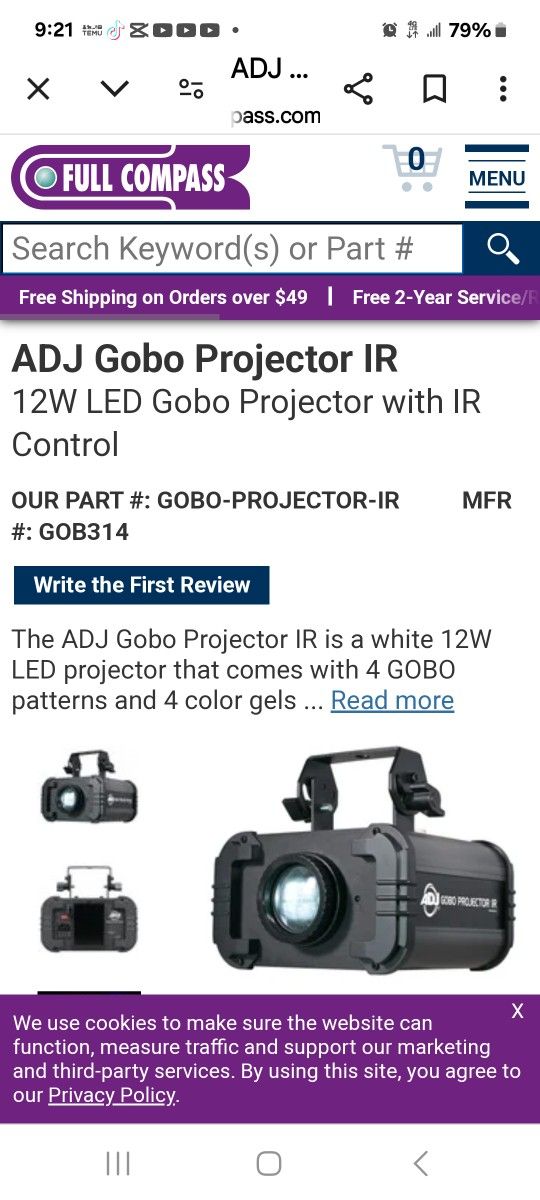 Gobo Light For Sale