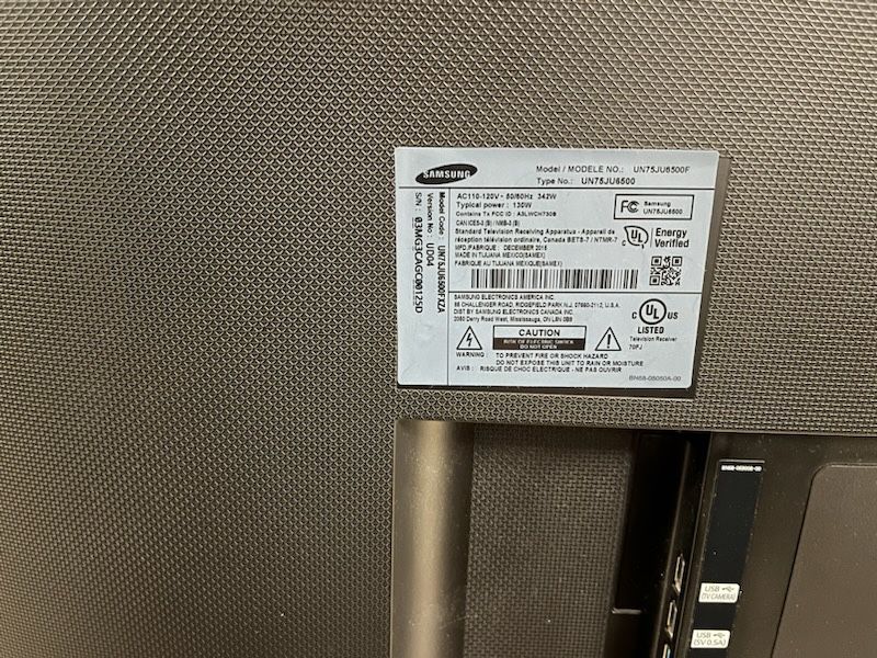 Samsung 75 Inch Smart TV UN75JU6500F for Sale in San