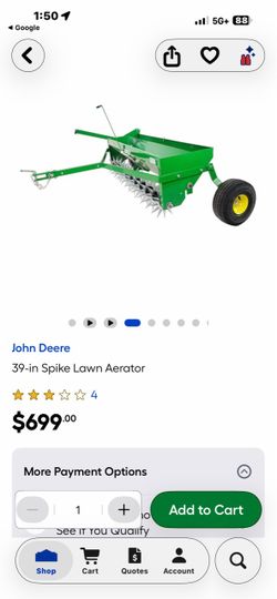 John Deere 39-in Spike Lawn Aerator