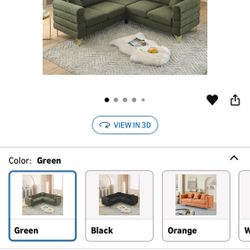 Brand New!!! Corner Sectional Couch In Olive Green