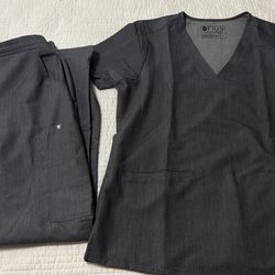 Like New FIGS Scrubs Medium Graphite Technical Collection 
