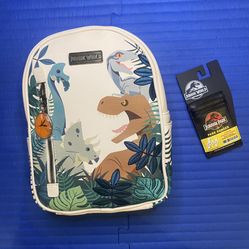 Bioworld (similar to Loungefly ) Jurassic World Park Mini Backpack And Cardholder - Both NWTs