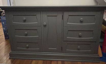 Gray Wood Dresser