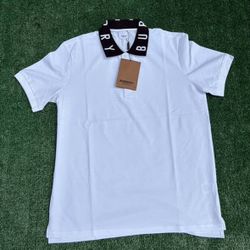 White Burberry Polo Size XXL