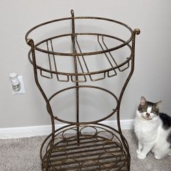 Bar Cart Gold Brass