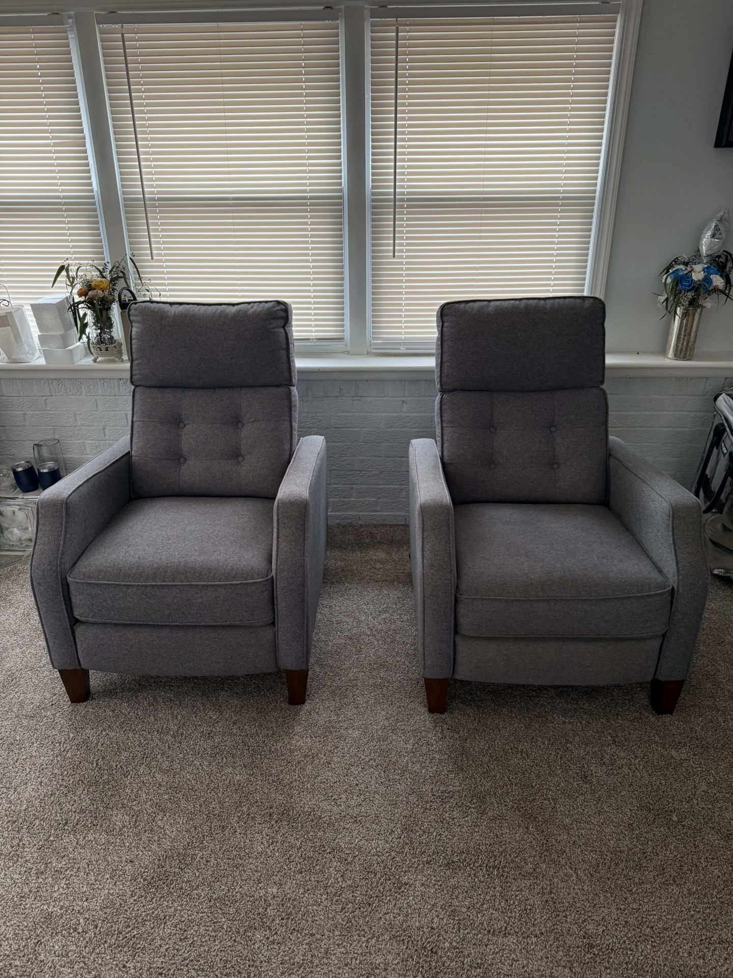 Grey Recliners (2) 