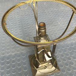 Antique Beaded Brass Lamp