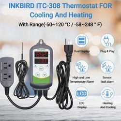 Inkbird ITC-308 Wired Thermostat Heating Cooling Temperature Control -50°C-120°C
