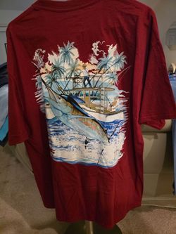 Red Marlin Fishing Graphic T-Shirt XL