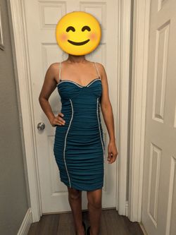 Vestido verde esmeralda talla S