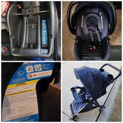 Infant Carseat With Base And Stroller 