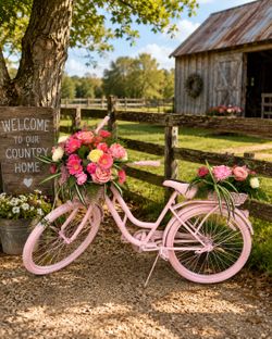 šø Pink Floral Bicycle ā $175