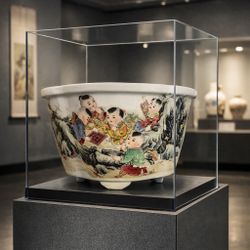 Vase China Chinese Japanese Antique Vintage Home Decor Collectible Fish Jar Fish Tank Plant Pot Planter Pen Holder