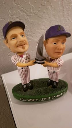 WORLD SERIES Curt Schilling Randy Johnson Hand Painted BobbleHead Diamondbacks