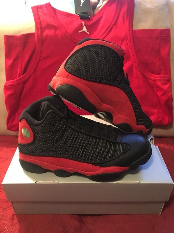 Jordan 13 Bred size 10.5 with matching shirt
