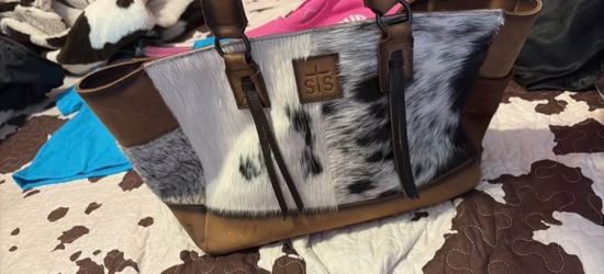 Cow hide purse