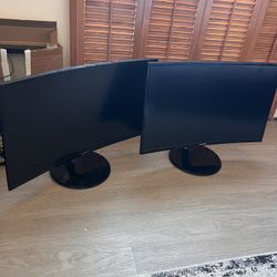 2 Samsung Curved 27 Inch Monitors
