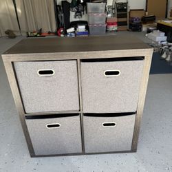 Cube storage and 4 Totes