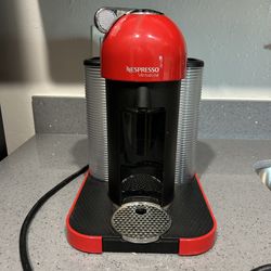 Nespresso Vertuo Line Chrome Coffee And Espresso Machine Type GCA1 Red