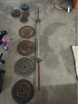 Barbell With Multiple Weight Plates