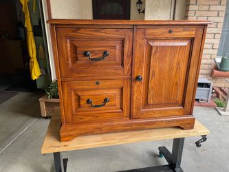 Oak file cabinet