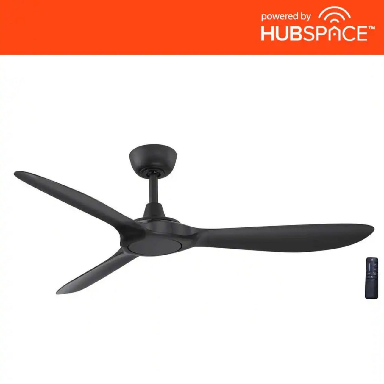 Home Decorators Collection Tager 52 in. Smart Indoor/Outdoor Matte Black with Matte Black Blades Ceiling Fan with Remote Powered by Hubspace