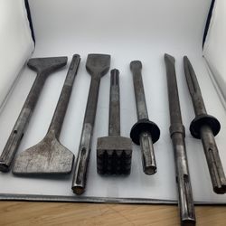 SDS Plus Rotary Hammer Chisel Bit Set – 6 Piece Assorted Masonry & Demolition Attachments
