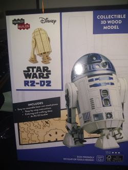 Brand New Disney Star Wars R2-D2 Collectible 3D Wood Model