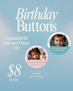 Custom Birthday Buttons