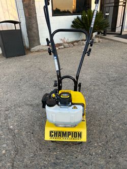 New champion 9.5in 43cc portable gas garden tiller cultivator $220