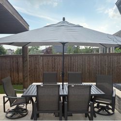 Premium Tropitone Outdoor Patio Set — Sofa, Dining Table for 6, Swivel Chairs & More, Like New