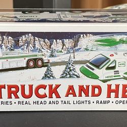 Hess, Toy Truck And Helicopter