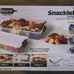 *Brand New* Sabatier SnackleBox 2 Pc Set W/ Cutting Board Lids 