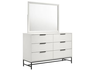 Sonora White Dresser and Mirror