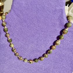 UNAKITE Necklace + Bracelet 